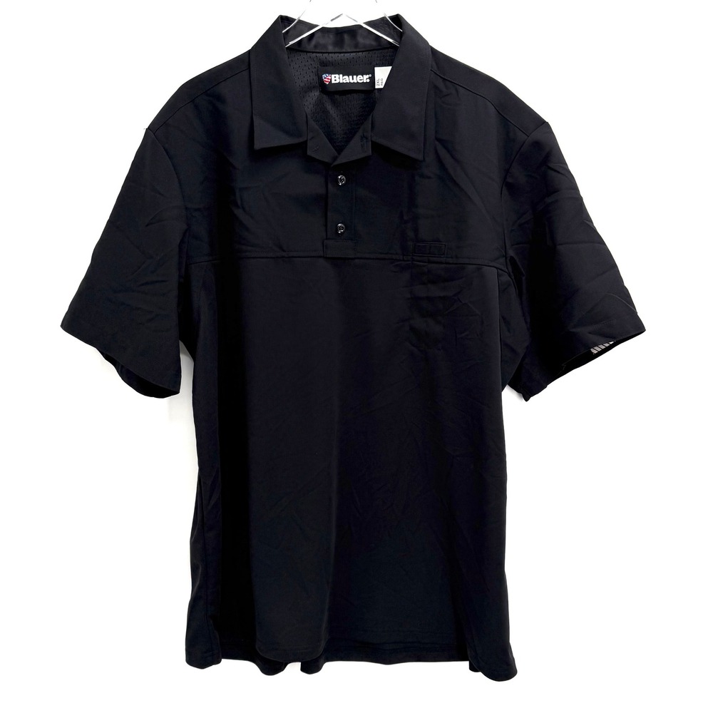 Blauer 8472 Wool ArmorSkin Base Short Sleeve Shirt Mens 2XL Black Uniform Polo